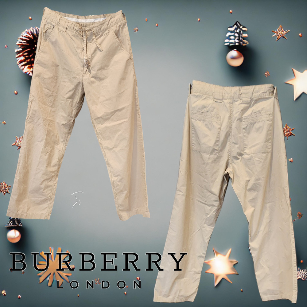 Burberry Wide Leg Pants in Beige
